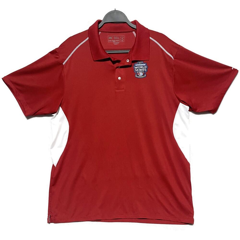2017 Little League World Series Red Polo Shirt Size Large Russell Athletic - Picture 5 of 9